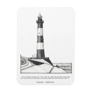 Magnet Flexible Illustration du phare de Breskens Pays-Bas