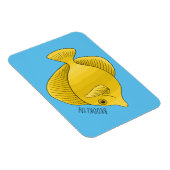 Magnet Flexible Illustration du poisson-tang jaune (Côté Droit)