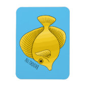 Magnet Flexible Illustration du poisson-tang jaune (Vertical)