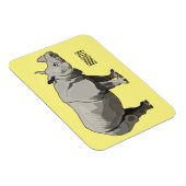 Magnet Flexible Illustration du rhinocéros de Javan (Côté Droit)