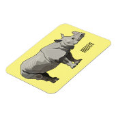 Magnet Flexible Illustration du rhinocéros de Javan (Côté Gauche)