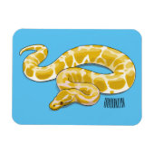 Magnet Flexible Illustration du serpent python birman (Horizontal)