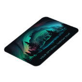 Magnet Flexible Illustration du texte personnalisé Aurora Borealis (Côté Gauche)