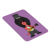 Magnet Flexible Illustration D'Un Allosaurus Habillé En Étoile Roc (Côté Droit)