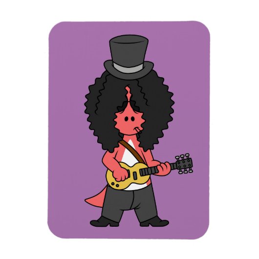 Magnet Flexible Illustration D'Un Allosaurus Habillé En Étoile Roc (Vertical)