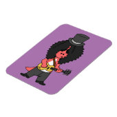 Magnet Flexible Illustration D'Un Allosaurus Habillé En Étoile Roc (Côté Gauche)