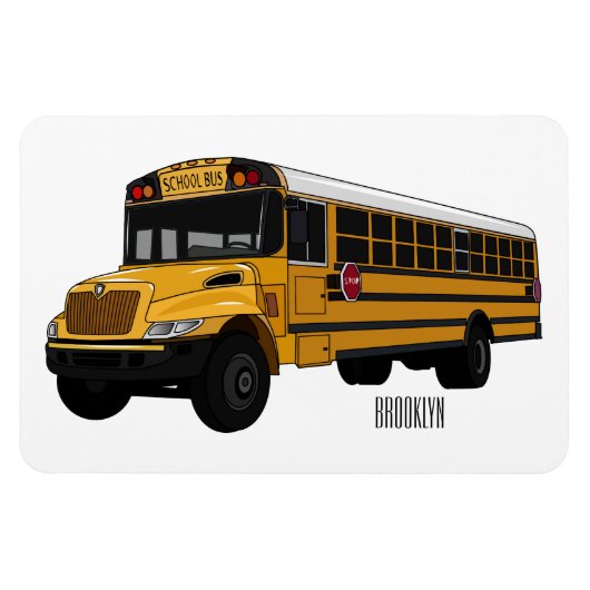 Magnet Flexible Illustration d'un autobus scolaire (Horizontal)