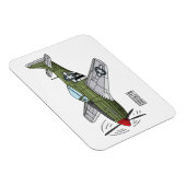 Magnet Flexible Illustration d'un avion militaire (Côté Droit)