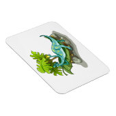 Magnet Flexible Illustration D'Un Bain De Soleil Iguanodon. (Côté Droit)