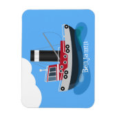 Magnet Flexible Illustration d'un bateau à chalutier mignon (Vertical)