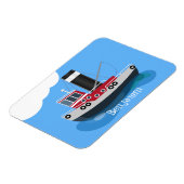 Magnet Flexible Illustration d'un bateau à chalutier mignon (Côté Gauche)