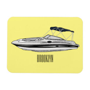 Magnet Flexible Illustration d'un bateau à moteur