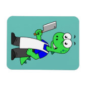 Magnet Flexible Illustration D'Un Boucher Rex Tyrannosaurus. (Horizontal)