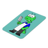 Magnet Flexible Illustration D'Un Boucher Rex Tyrannosaurus. (Côté Gauche)