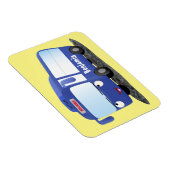 Magnet Flexible Illustration d'un bus moderne bleu mignon (Côté Droit)
