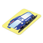 Magnet Flexible Illustration d'un bus moderne bleu mignon (Côté Gauche)