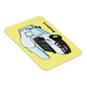Magnet Flexible Illustration d'un campervan heureux (Côté Droit)
