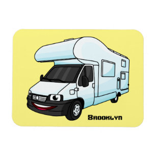 Magnet Flexible Illustration d'un campervan heureux