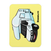 Magnet Flexible Illustration d'un campervan heureux (Vertical)