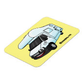 Magnet Flexible Illustration d'un campervan heureux (Côté Gauche)