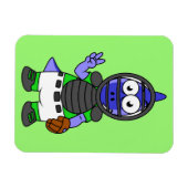 Magnet Flexible Illustration D'Un Capteur De Baseball Parasaurolop (Horizontal)