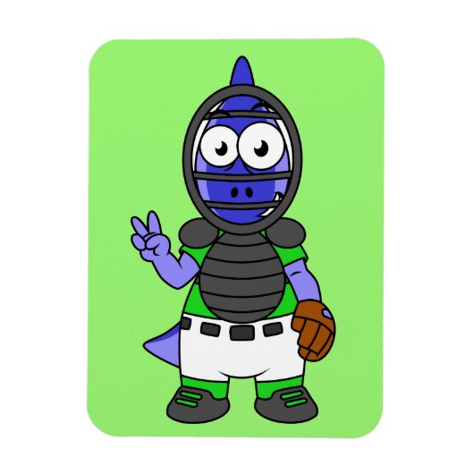 Magnet Flexible Illustration D'Un Capteur De Baseball Parasaurolop (Vertical)