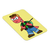 Magnet Flexible Illustration D'Un Chasseur De Spinosaure Avec Arme (Côté Droit)