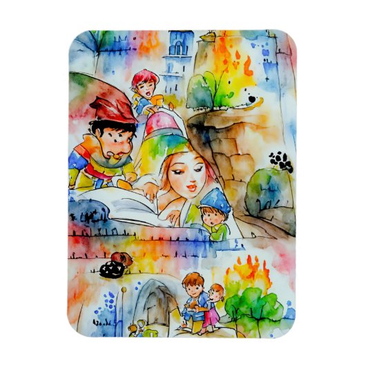 Magnet Flexible Illustration d'un conte de fées de Whimsical (Vertical)