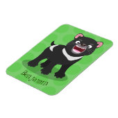 Magnet Flexible Illustration d'un diable de Tasmanie affamé (Côté Gauche)