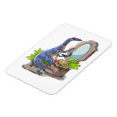 Magnet Flexible Illustration D'Un Iguanodon Mettant Sur Le Maquill (Côté Gauche)