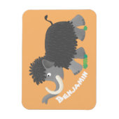 Magnet Flexible Illustration d'un mammouth laineux mou (Vertical)