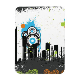 Magnet Flexible Illustration d'un paysage urbain sale