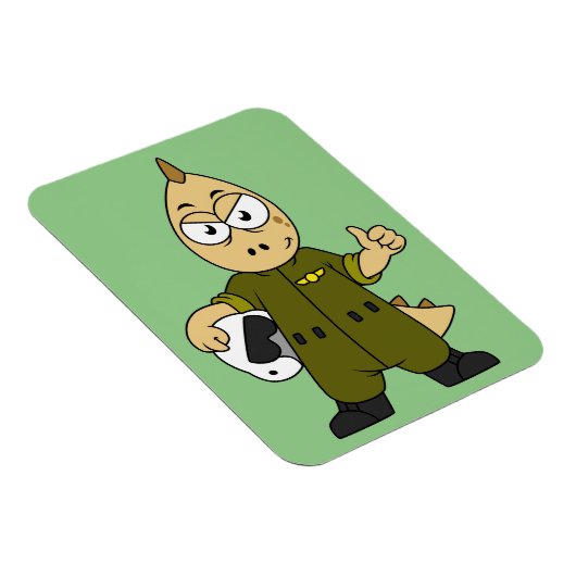 Magnet Flexible Illustration D'Un Pilote À Jet Allosaurus. (Côté Droit)
