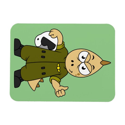 Magnet Flexible Illustration D'Un Pilote À Jet Allosaurus. (Horizontal)