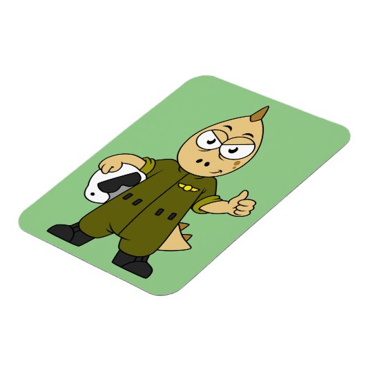 Magnet Flexible Illustration D'Un Pilote À Jet Allosaurus. (Côté Gauche)