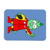 Magnet Flexible Illustration D'Un Pilote De Voiture De Course Allo (Horizontal)