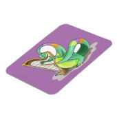 Magnet Flexible Illustration D'Un Plateosaure Jouant De La Harpe. (Côté Gauche)