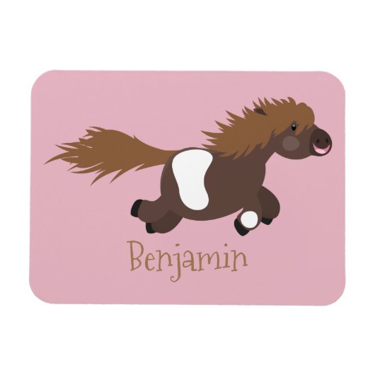 Magnet Flexible Illustration d'un poney de Shetland mignon (Horizontal)