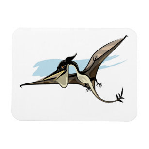 Magnet Flexible Illustration D'Un Pteranodon Dinosaure.