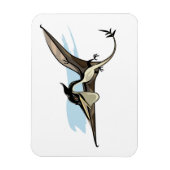 Magnet Flexible Illustration D'Un Pteranodon Dinosaure. (Vertical)