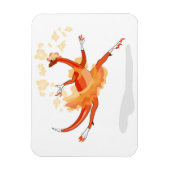 Magnet Flexible Illustration D'Un Raptor Danseur Ballerina. 2 (Vertical)