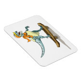 Magnet Flexible Illustration D'Un Raptor Skateboard. (Côté Droit)