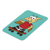 Magnet Flexible Illustration D'Un Skateboard De Ptérosaure. (Côté Gauche)