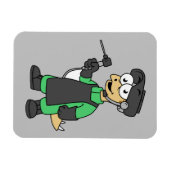 Magnet Flexible Illustration D'Un Soudeur De Stegosaurus. (Horizontal)