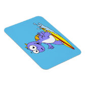 Magnet Flexible Illustration D'Un Spinosaure De Surf. (Côté Droit)