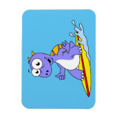 Magnet Flexible Illustration D'Un Spinosaure De Surf. (Vertical)