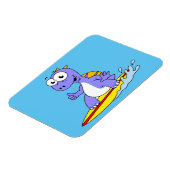 Magnet Flexible Illustration D'Un Spinosaure De Surf. (Côté Gauche)