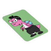 Magnet Flexible Illustration D'Un Spinosaurus Bruce Lee. (Côté Droit)