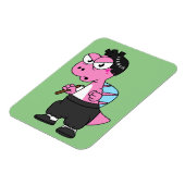 Magnet Flexible Illustration D'Un Spinosaurus Bruce Lee. (Côté Gauche)