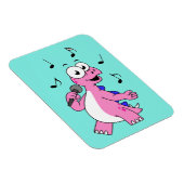 Magnet Flexible Illustration D'Un Stegosaurus Chantant. (Côté Droit)